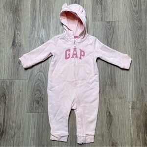 Baby Gap Logo Hoodie One Piece | Size 6 - 12 months | Pink